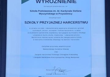 Szkoła w Przysietnicy wyróżniona tytułem „Szkoła Przyjazna Harcerstwu”