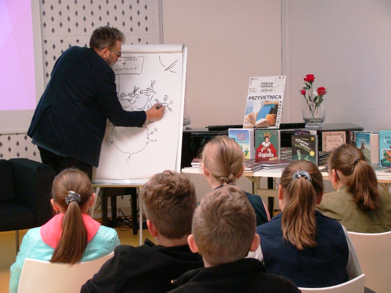 Spotkanie autorskie z literatem i rysownikiem Pawłem Wakułą