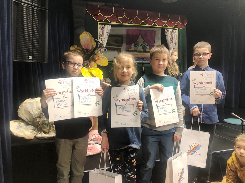 Wyróżnienia w powiatowym konkursie ,,Moje rymowanki”