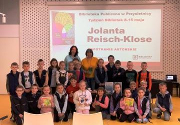 Spotkanie autorskie dla uczniów kl. 1 w Bibliotece Publicznej.