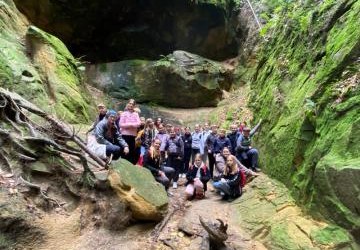 Wycieczka klas V do Rezerwatu Przyrody Nieożywionej w Ciężkowicach