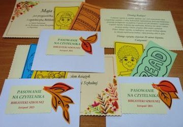 „Pasowanie na czytelnika” dzieci z oddziału przedszkolnego